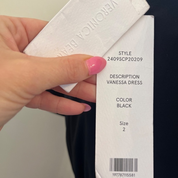 Black Veronica Beard dress, size 2, NWT - Picture 3 of 6